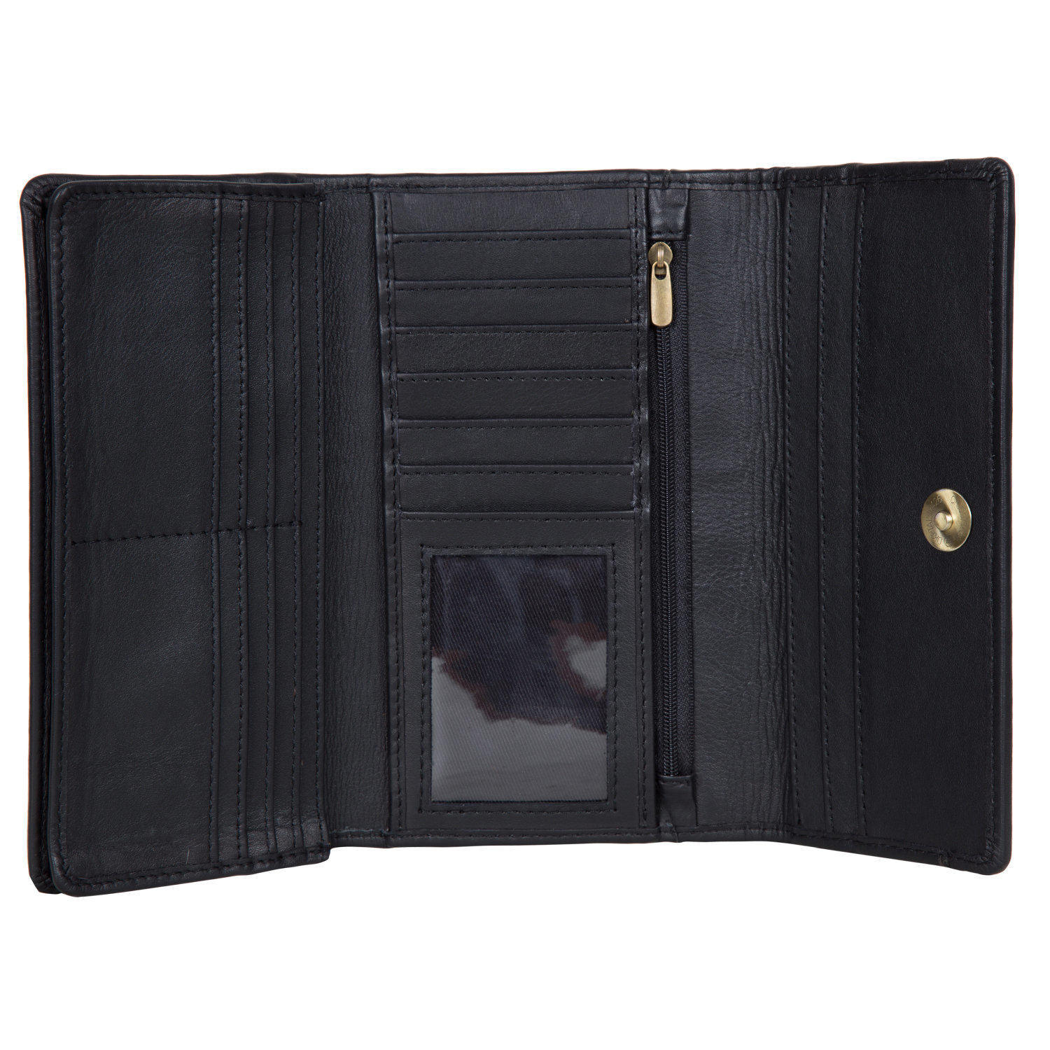 Vegas – Light Black and White Cowhide Trifold Wallet - Best Cowhide ...