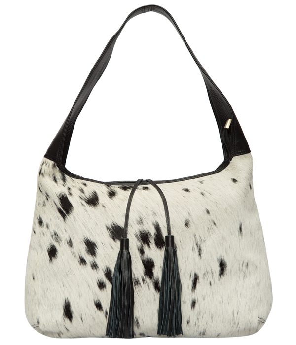 Athens- Black and White Cowhide Tote - Cowhide Bags New Zealand