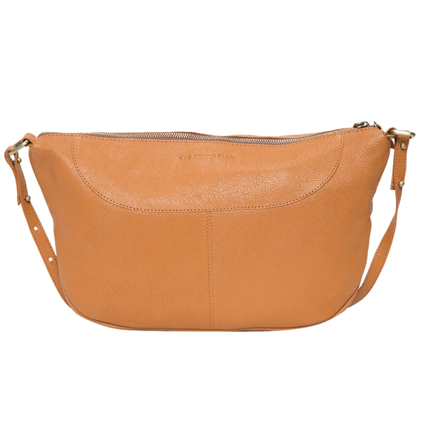 Naples – Tan Grain Leather Large Soft Bag - Cowhide Bags New Zealand